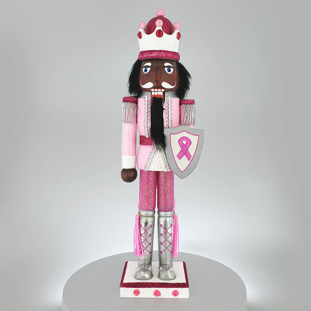 15" African American Nutcracker - Breast Cancer Support