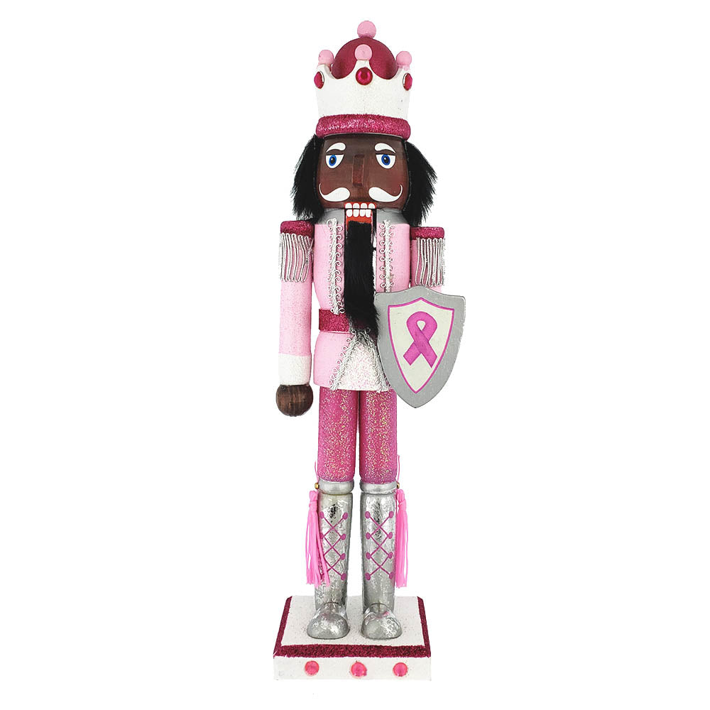 15" African American Nutcracker - Breast Cancer Support