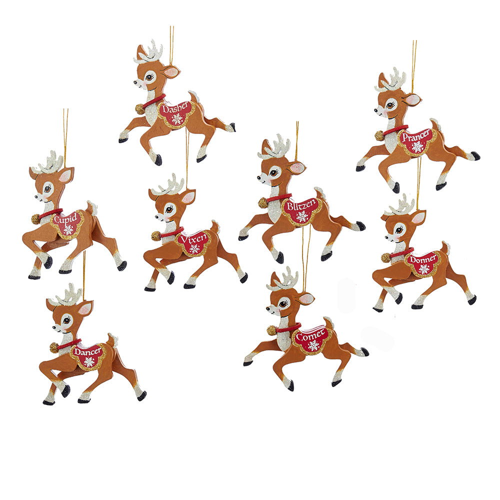 Flying Reindeer Ornaments, 8 Assorted - Kurt Adler