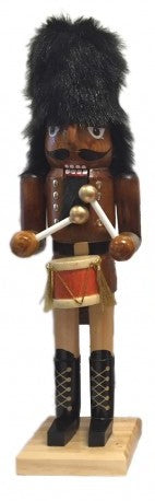 14" Natural Wood African American King Nutcracker - Assorted