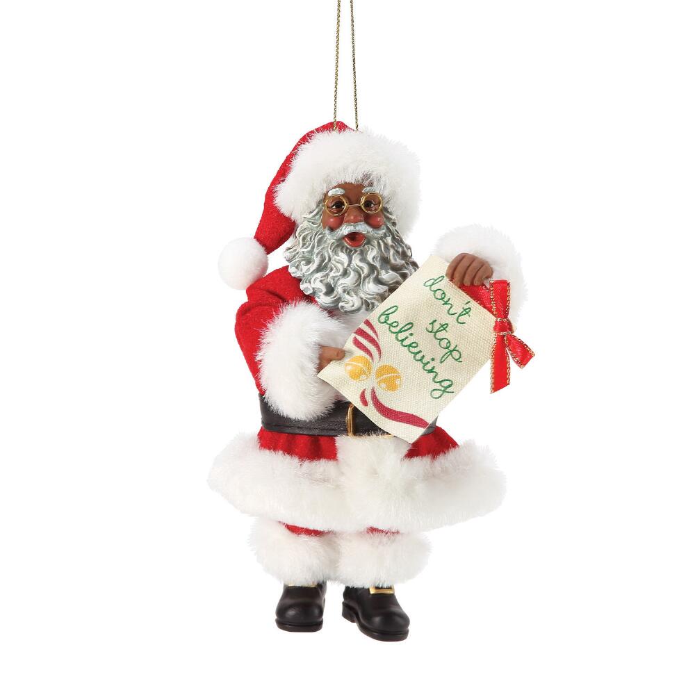Black Santa Ornament Possible Dreams