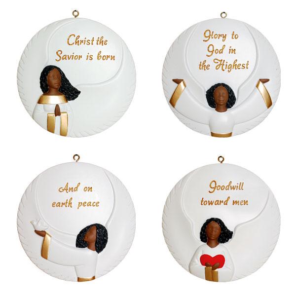 African American Angel Wing Ornaments