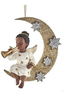 German African American Angel Ornaments, 2 Assorted - Kurt Adler