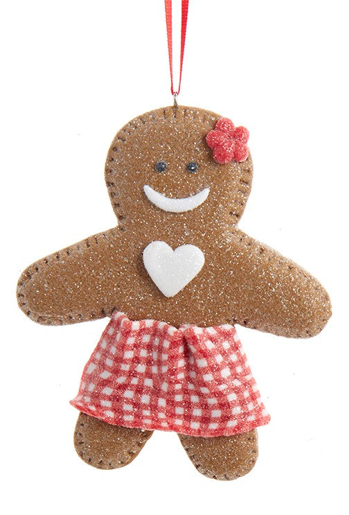 4" Gingerbread Man and Woman Ornaments, 2 Assorted - Kurt Adler