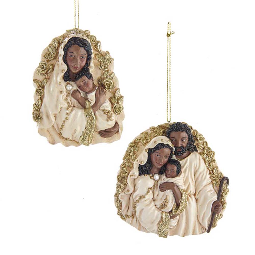 Black Mary with Jesus Ornament