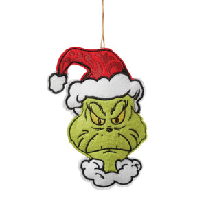 Jim Shore Grinch Naughty/Nice Felt Ornament