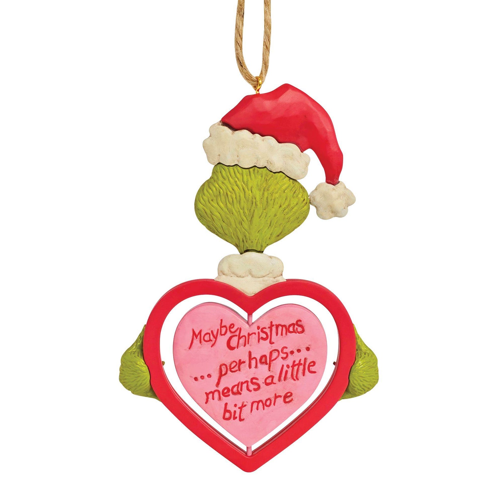 Jim Shore Grinch Rotating Heart PVC Ornament