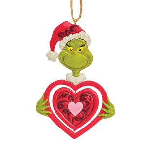 Jim Shore Grinch Rotating Heart PVC Ornament