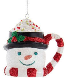 Santa & Snowman Teacup Ornaments, 2 Assorted - Kurt Adler