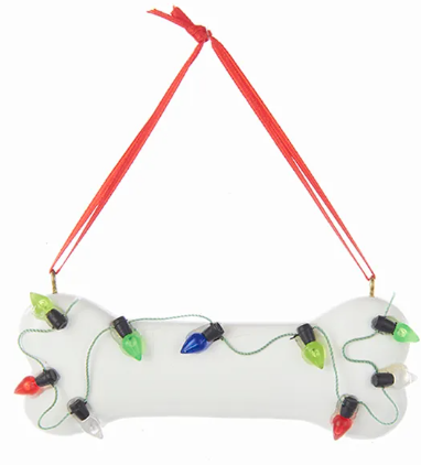 Dog Bone with C7 Lights Ornament - Kurt Adler