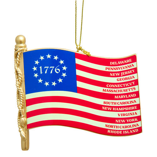 13 Colonies 1776 American Flag Ornament - Kurt Adler