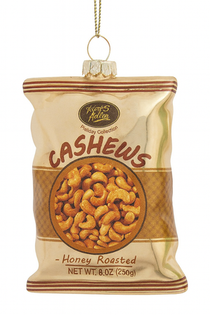 Glass Pistachios, Almonds, Cashews & Peanuts Ornaments, Assortment of 4 - Kurt Adler