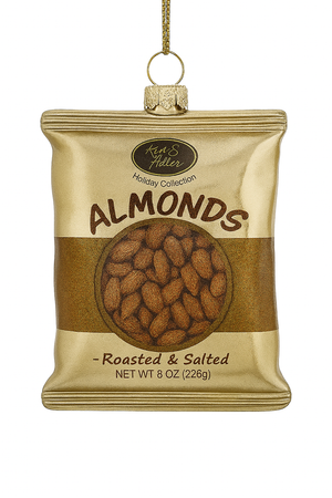 Glass Pistachios, Almonds, Cashews & Peanuts Ornaments, Assortment of 4 - Kurt Adler