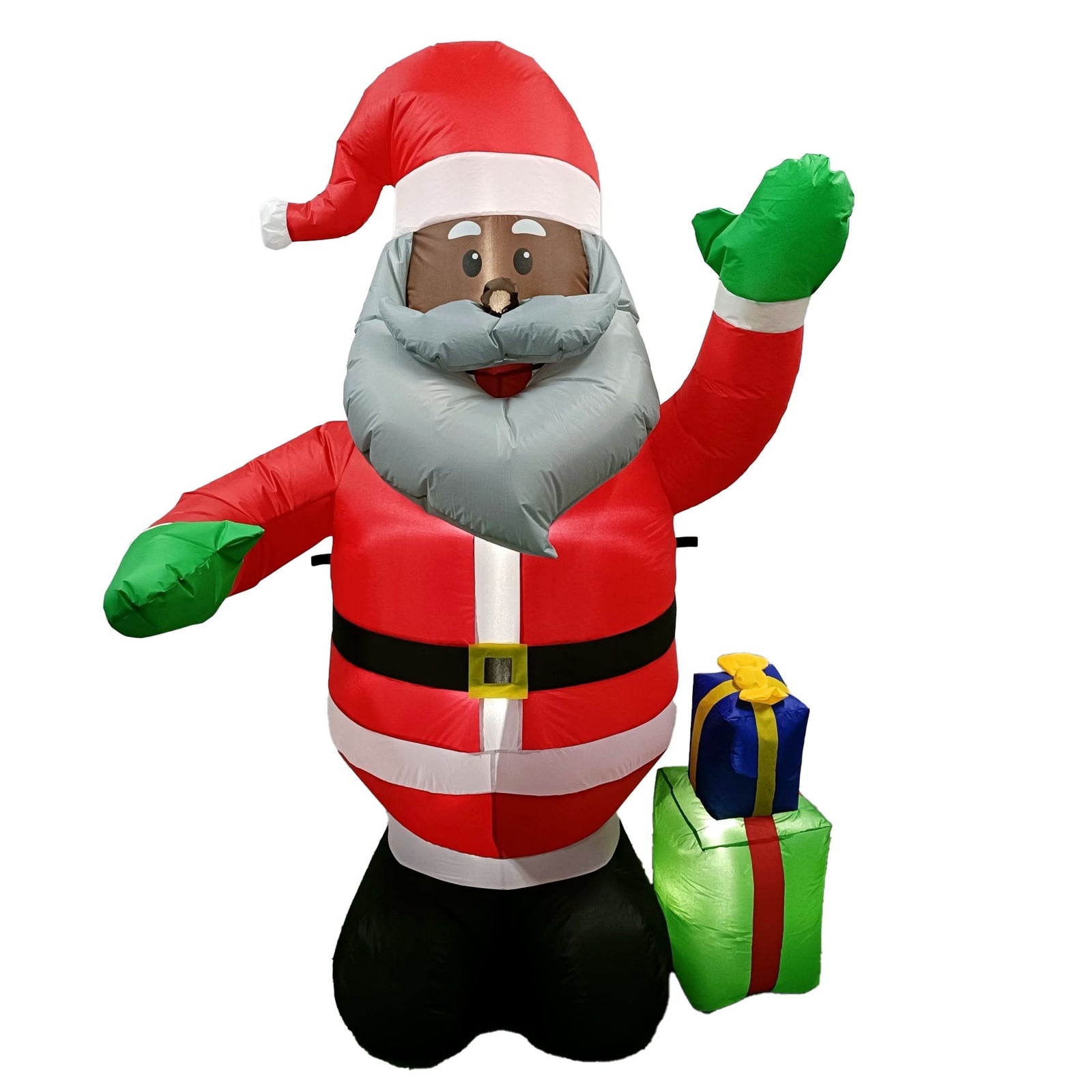 Black Inflatable Lawn Santa