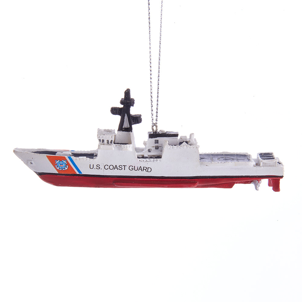 U.S. Coast Gard Air Craft Carrier Ship Ornament - Kurt Adler
