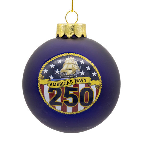 80MM U.S. Navy™ 250th Anniversary Ball Ornament - Kurt Adler