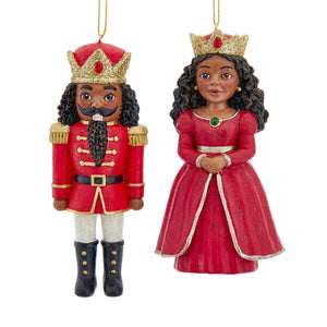4.25" African American Prince & Princess Nutcracker, Assortment of Two - Kurt Adler