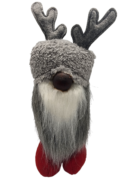 Reindeer Gnome with Red Feet