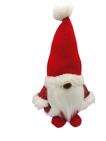 Plaid Gnome with Feet, 2 Assorted