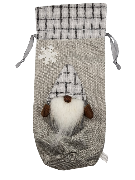 Gnome Wine Bottle Bag, 2 Assorted