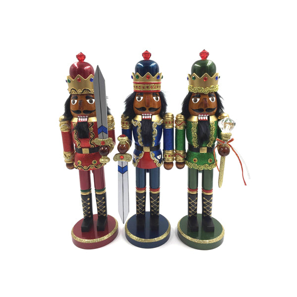 14" African American King Nutcracker - Assorted
