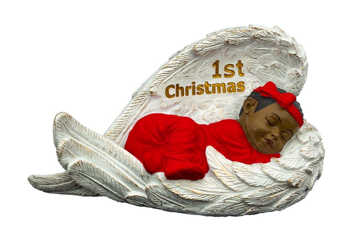 First Christmas Black Girl Figurine