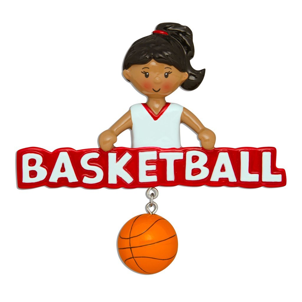 Black Basketball Girl Ornament