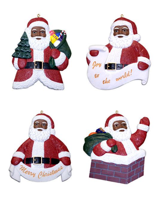 Black Santa Ornament