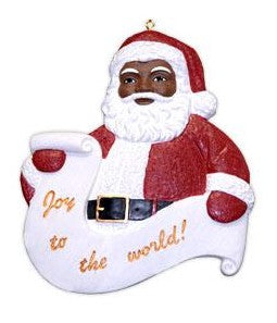 Black Santa Ornament