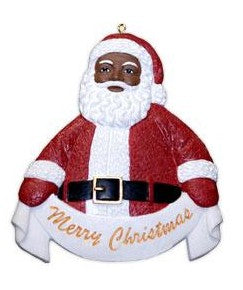 Black Santa Ornament