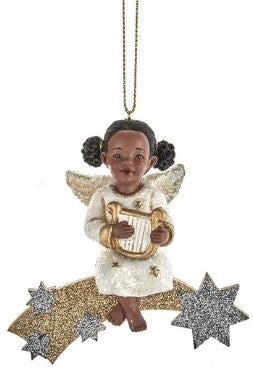 German African American Angel Ornaments, 2 Assorted - Kurt Adler