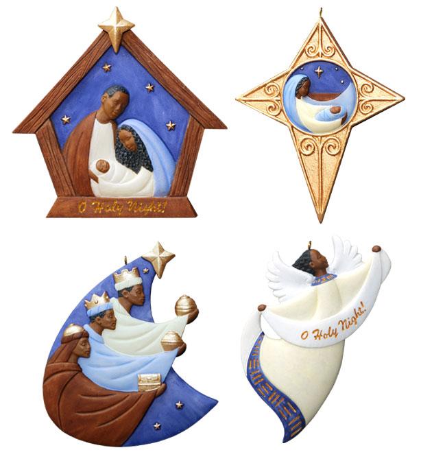 Black Nativity Flat Ornaments