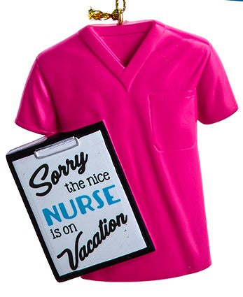 Nurse Scrub Ornaments, 4 Assorted - Kurt Adler