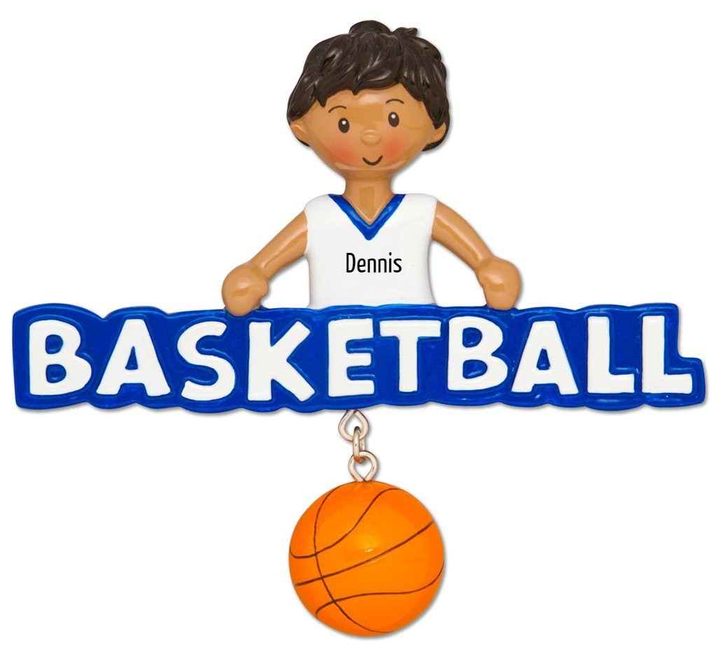 Black Basketball Ornament