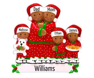 Personalized Black Family Ornament