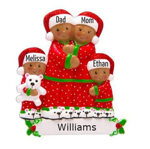 Personalized Black Family Ornament