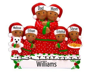 Personalized Black Family Ornament