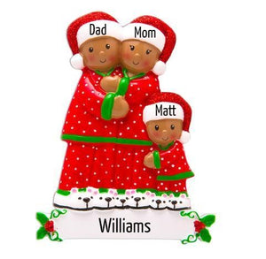 Personalized Black Family Ornament