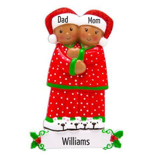 Personalized Black Family Ornament