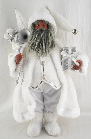 18 Inch Standing African American Santa