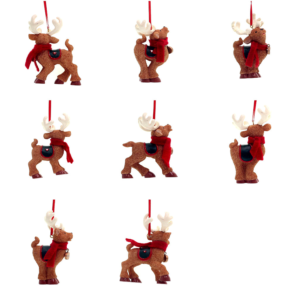 Holly Dearie Reindeer Ornaments, 8 Assorted - Kurt Adler